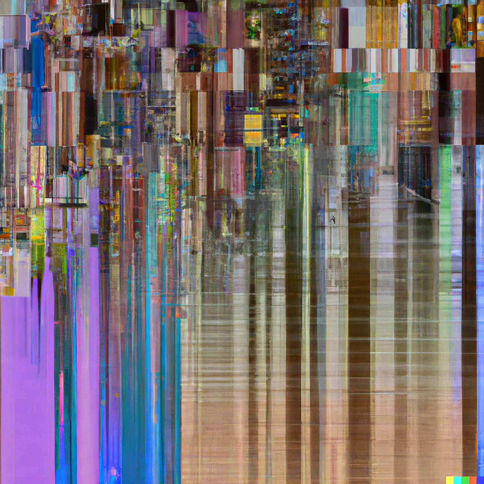 vv1.png <VECTOR 1>: glitch(alike) prompts: Image generated by the author by giving Dall-E 2 the prompt “glitch art,” and upscaled using a Latent Diffusion Super Resolution (LDSR) model